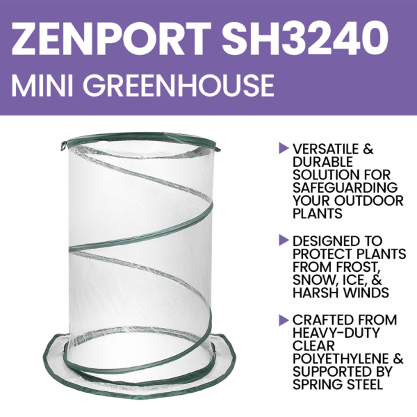 Zenport SH3240 Portable Pop Up Greenhouse, 26-Inches High