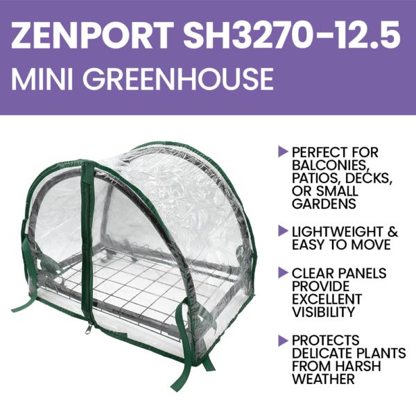 Zenport SH3270-12.5 Mini High Balcony Greenhouse