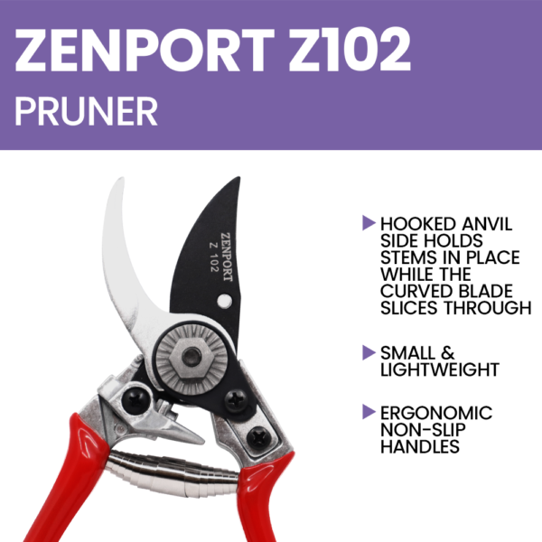 Zenport Z102 Swiss Style Hand Pruner, 7-Inch