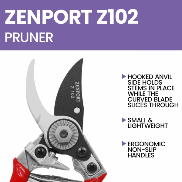 Zenport Z102 Swiss Style Hand Pruner, 7-Inch