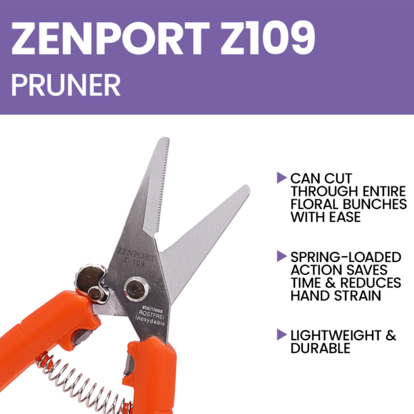 Zenport Z109 Floral Bunch Cutter Shear, 7.5-Inch