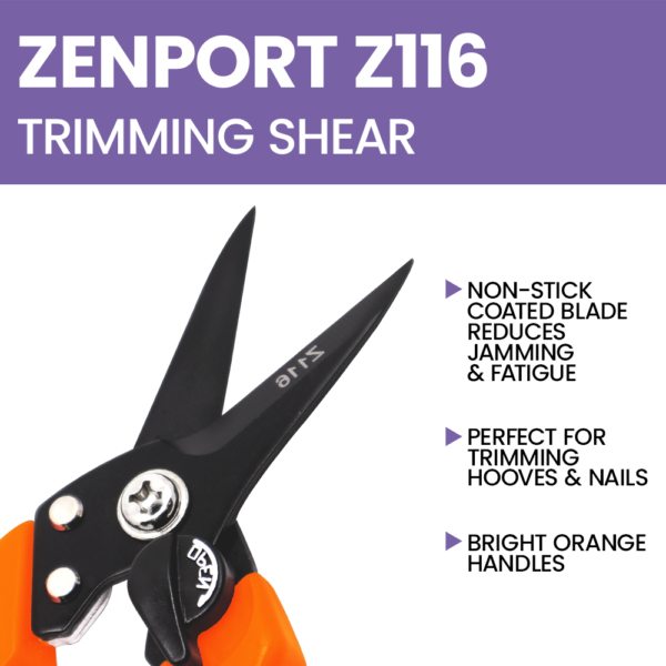 Zenport Z116 Hoof and Floral Trimming Shear with Twin-Blade, 7.5-Inch