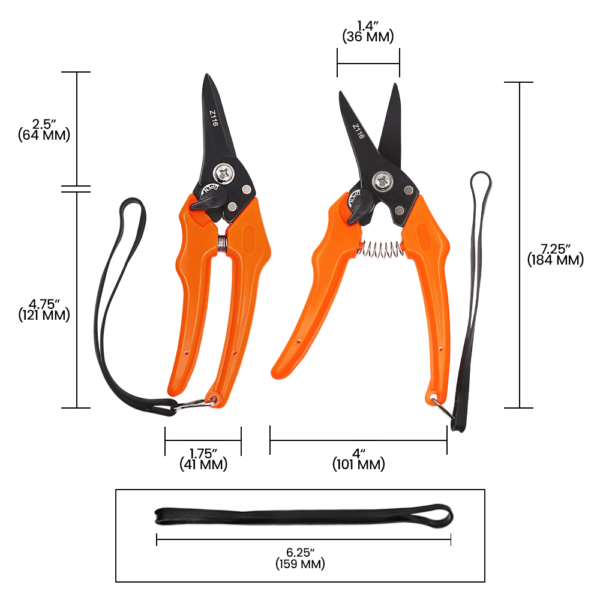 Zenport Z116 Hoof and Floral Trimming Shear with Twin-Blade, 7.5-Inch