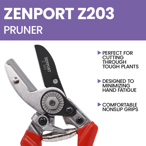 Zenport Z203 Heavy Duty Pruner, Anvil Action, 8.5-Inch