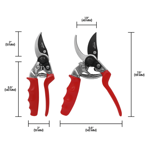 Zenport Z225 Bypass Pruner with Rotating Handle, 8.5-Inch