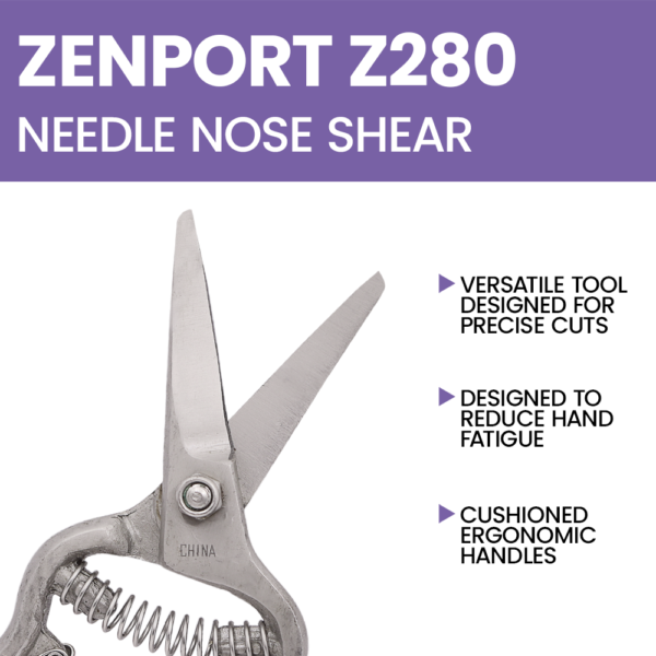 Zenport Z280 Needlenose Shear, Grape, 8-Inch