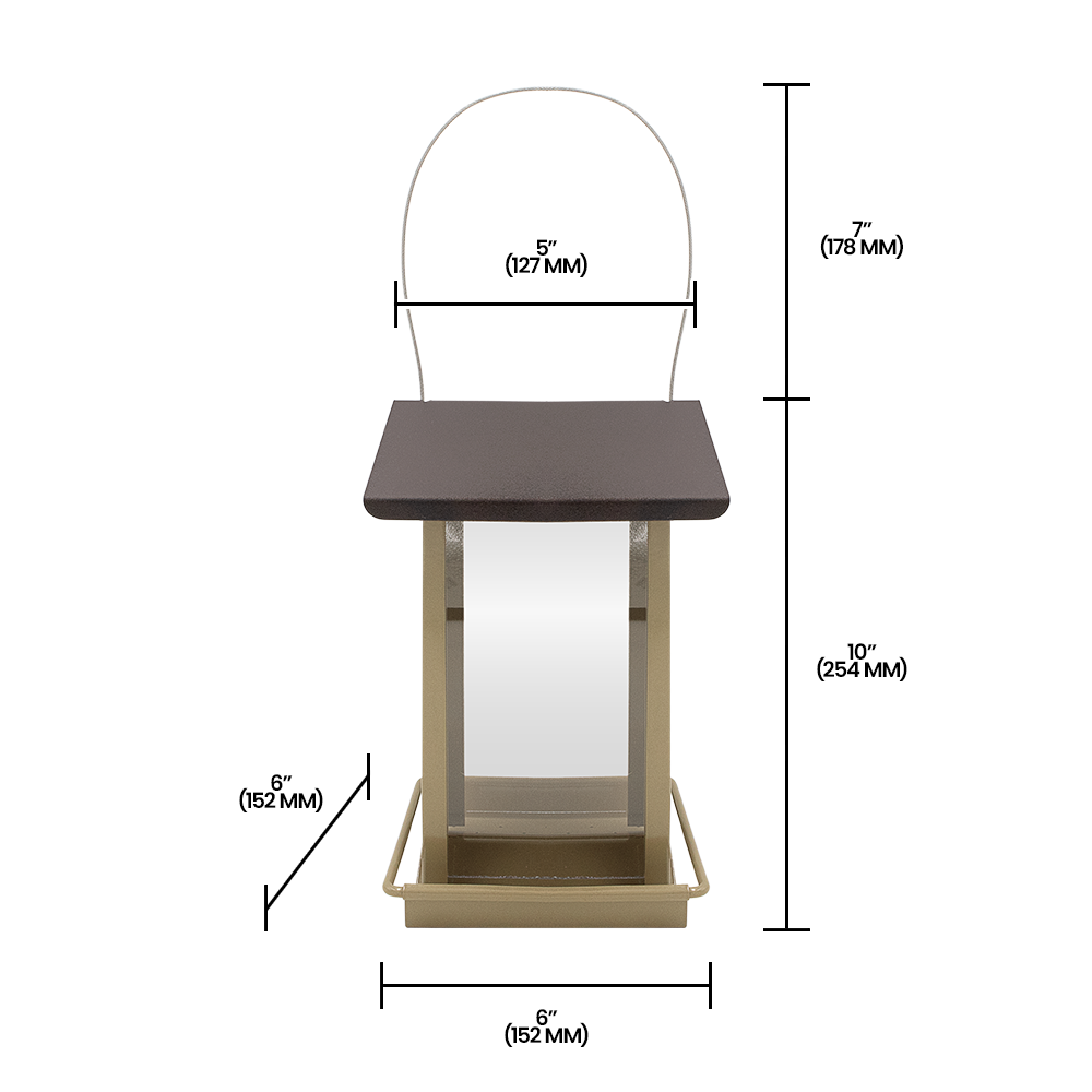 Zenport Z38188 Small Hanging Metal Hopper Feeder
