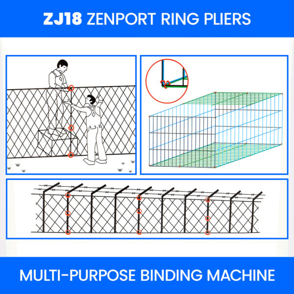 Zenport ZJ18 Ring Pliers Multi-Purpose Binding Machine