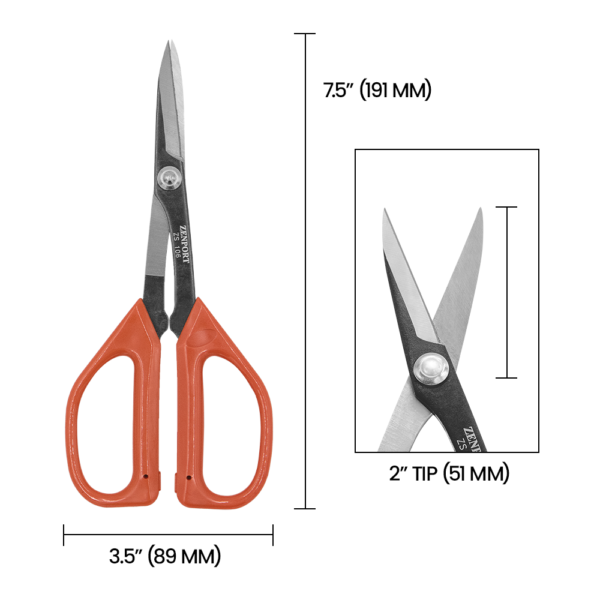 Zenport ZS106 Bonsai Pruning Scissors, 8.3-Inch