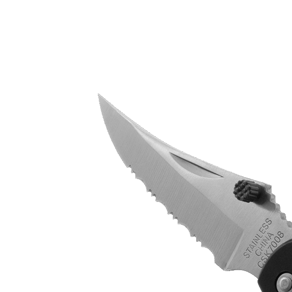 Zenport CSK7008 Folding Pocket Knife, Serrated Blade, 5-Inch