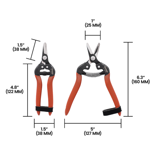 Zenport H301C Harvest Shear, Short Curved Carbon Steel Blade