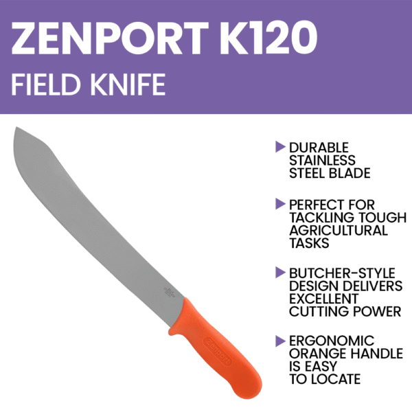 Zenport K120 Field Knife, 12-Inch PNG