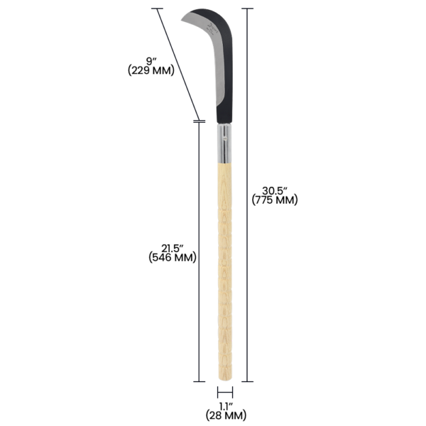 Zenport K318 77.5cm (30.5-inch) Long Curved Sickle