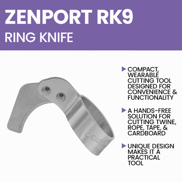 RK9 Zenport Ring/Twine Knife, Finger Ring Knife PNG