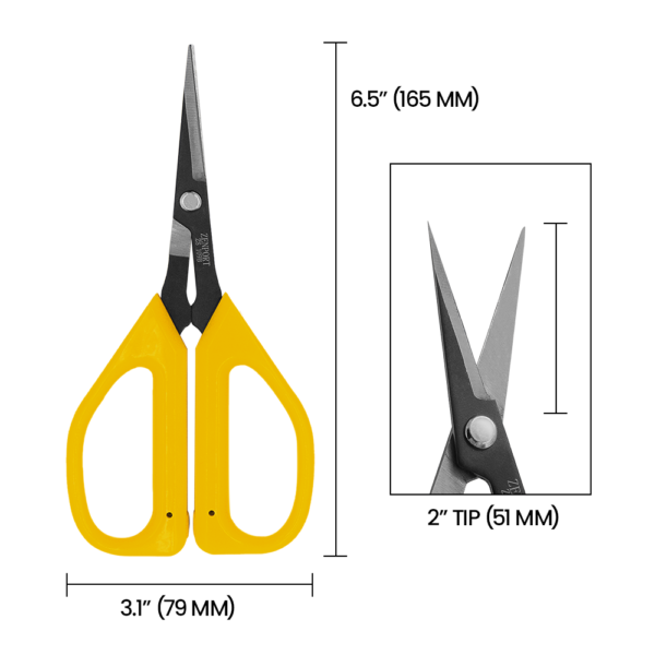 Zenport ZS109B Deluxe Bud Trimming Scissors, 6.5-Inch