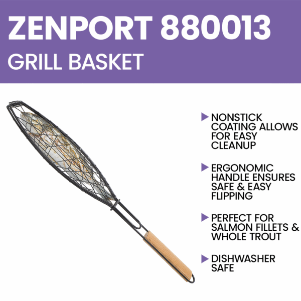 Zenport 880013 Fish Grilling BBQ Basket