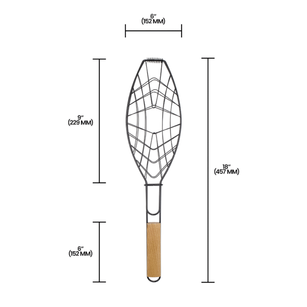 Zenport 880013 Fish Grilling BBQ Basket