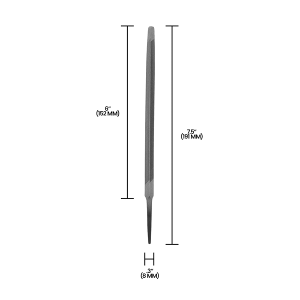 Zenport AGF150T Mill Bastard File, Triangle, 6-Inches