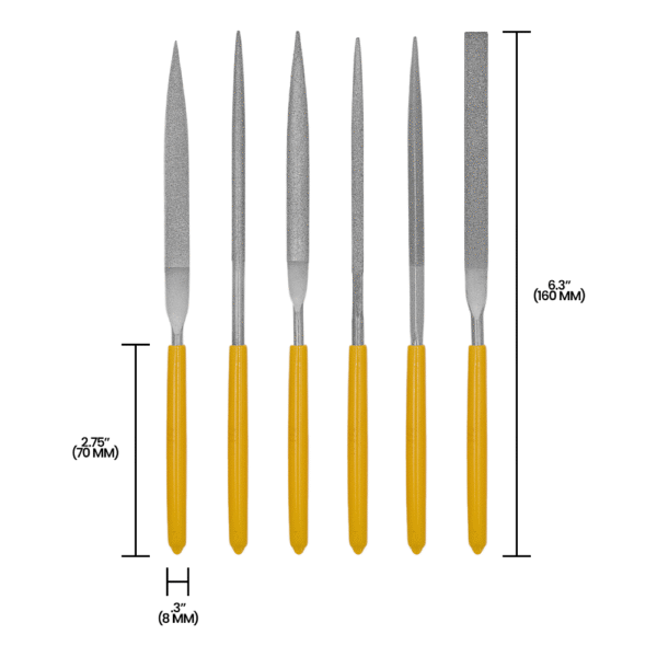 Zenport AGF170 6-Piece Diamond File Set