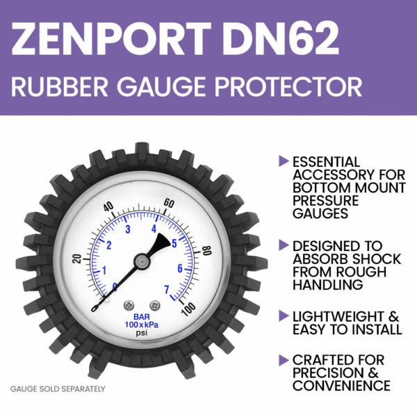 Zenport DN62 Rubber Gauge Guard, Bottom Mount