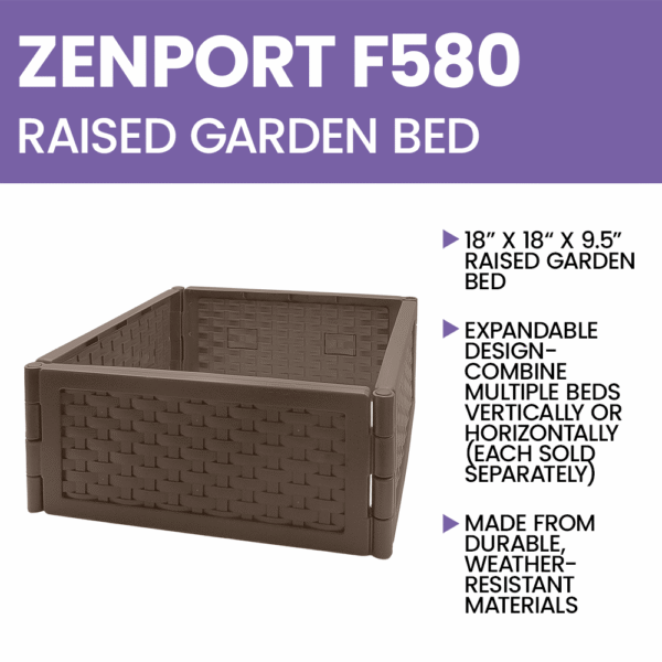 Zenport F580 Modular Raised Garden Bed