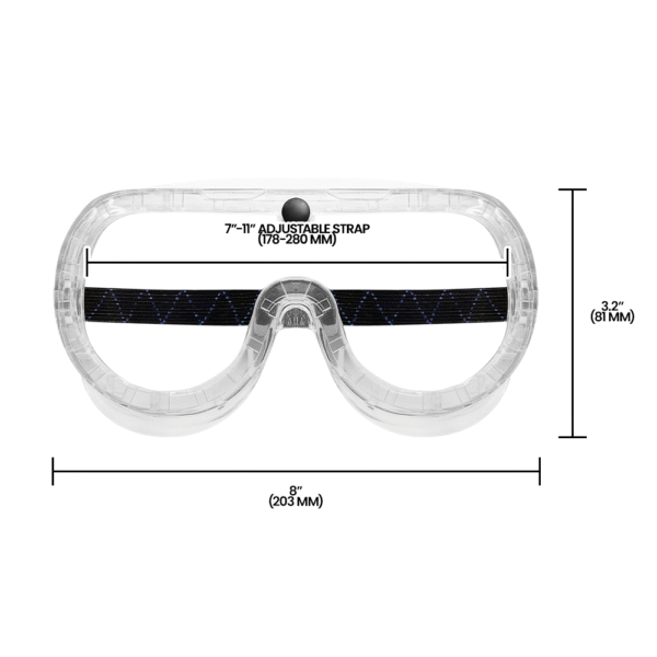 Zenport SG201 Safety Splash Goggles