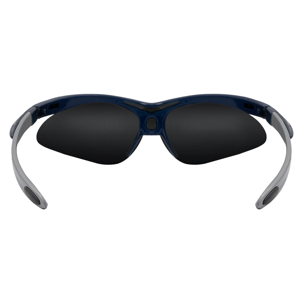 Zenport SG2681 Curved Safety Glasses with UV Coating, Blue Frame