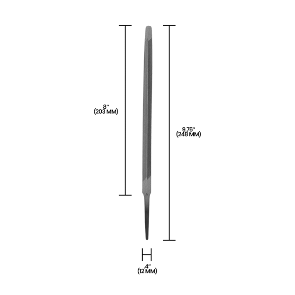 Zenport AGF200T Mill Bastard File, Triangle, 8-Inches