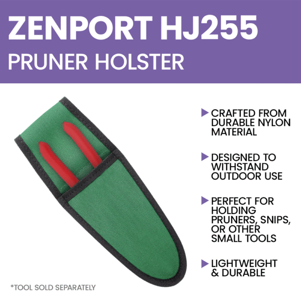 Zenport HJ255 Single Pocket Pouch Pruner Holster with Belt Loop