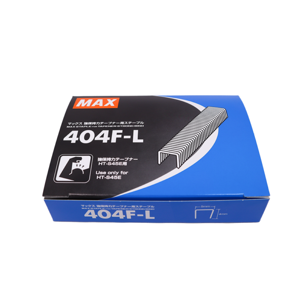 MAX 404F-L Staples for Strong Bind Tapener Tool (30,000 Per Box)